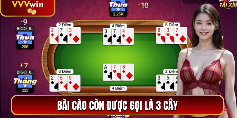 Bài cào còn được gọi là 3 cây 